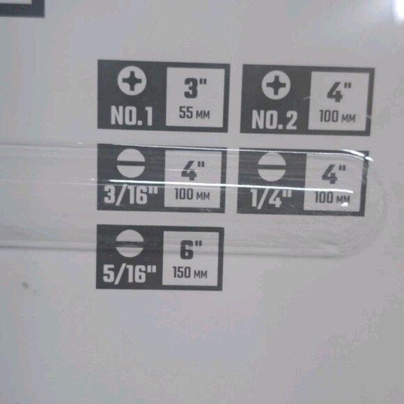 Craftsman Hi Visibility Screwdriver Set. 5pc, No 1 &2 Phillips, 3/16, 1/4, 5/16 - Picture 5 of 5